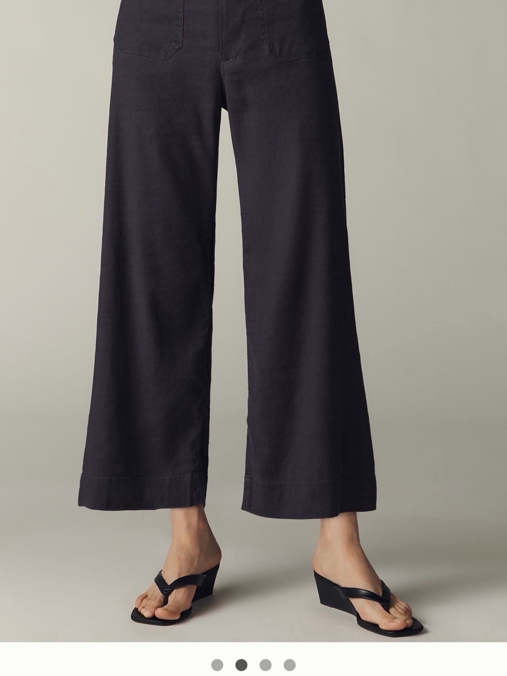 Maeve Maritime Navy Wide-Leg Crop Pants